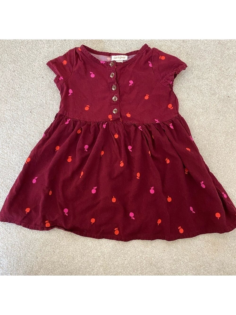 Cat & Jack Toddler Apple Dress Size 3T